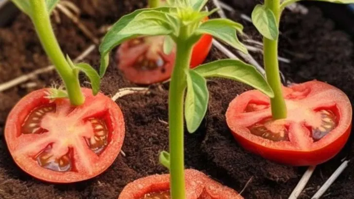 Pflanzen Sie Rosen in Tomatenscheiben und beobachten Sie, wie die Magie geschieht!