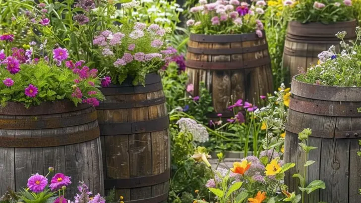 9 überraschende Ideen für die Gartengestaltung mit Holzfässern