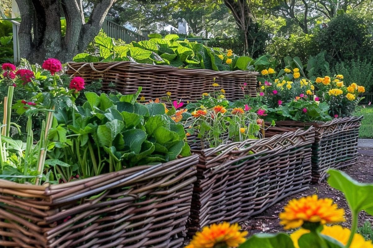 Hier erfahren Sie, warum und wie man ein Hochbeet aus Flechtwerk anbaut